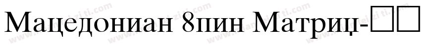 Macedonian 8pin Matrix字体转换
